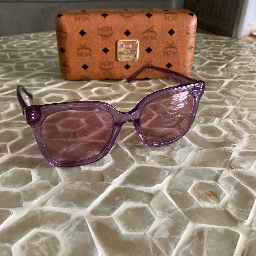 LIKE NEW! MCM725S 500 Womens Purple Rectangular Plastic Sunglasses - Picture 2 of 14